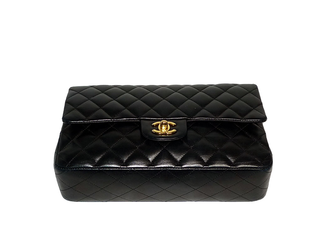 Chanel 12861208 Black Lambskin Timeless Classic Medium Gold Hardware-30577