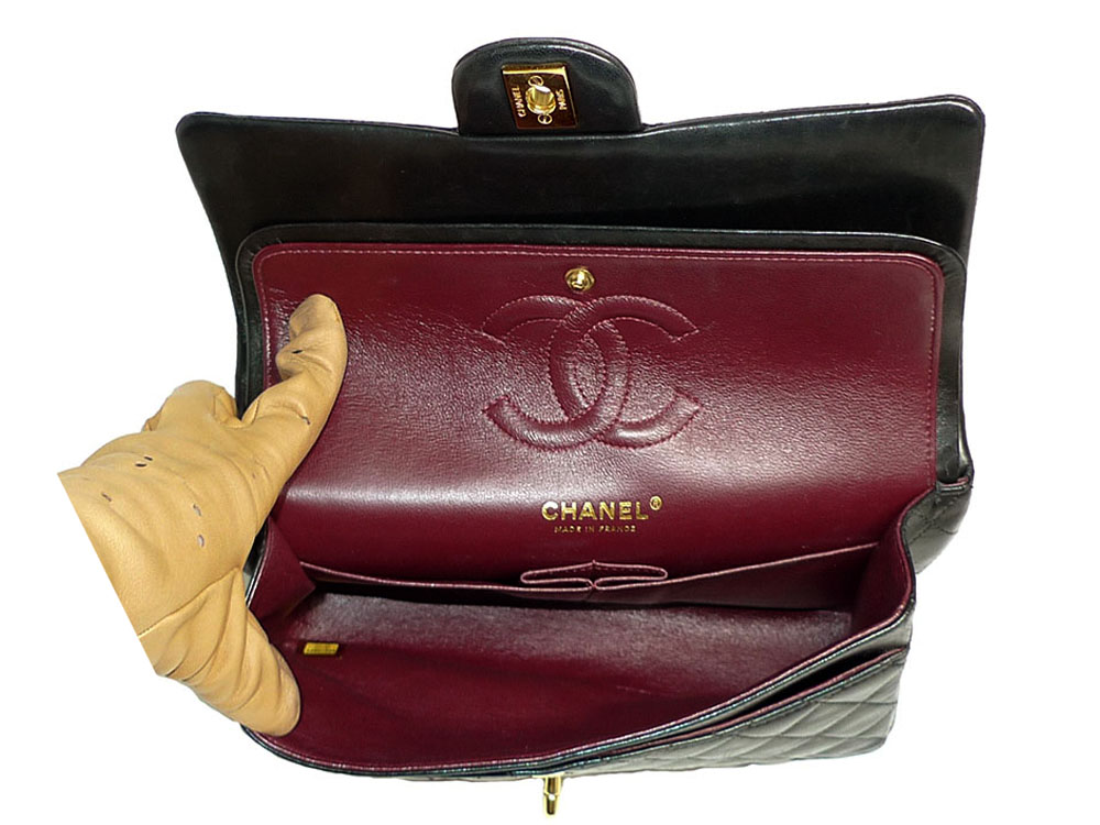 Chanel 12861208 Black Lambskin Timeless Classic Medium Gold Hardware-30578