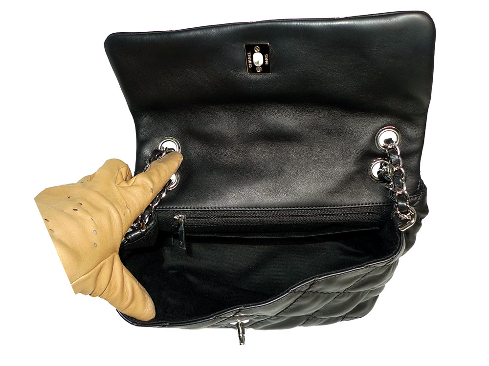 Chanel 17907999 Black Quilted Classic Medium Soft Distressed Lambskin Silver Hardware-30574