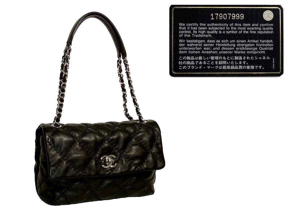 Chanel 17907999 Black Quilted Classic Medium Soft Distressed Lambskin Silver Hardware-0