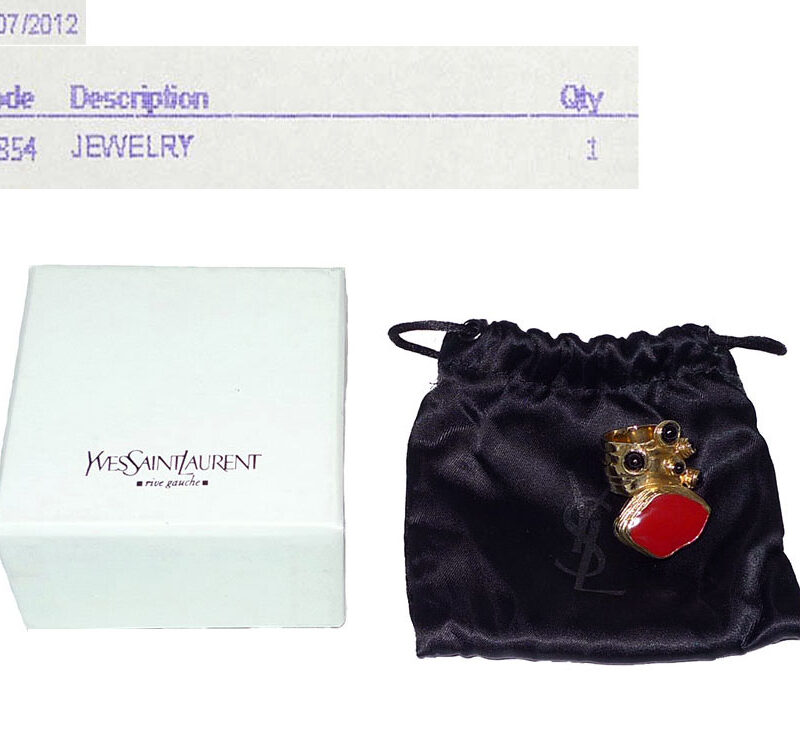 YSL Jewelry Fashion Gold Ring Size L -0