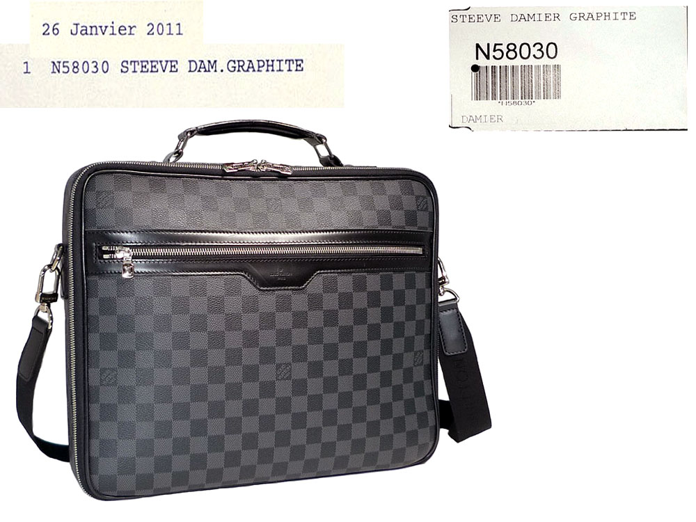 Louis Vuitton N58030 Steeve Damier Graphite Laptop Travel Luggage-0