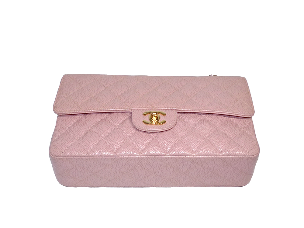 Chanel 8656600 Pink Caviar Medium Flap Gold Hardware-31168