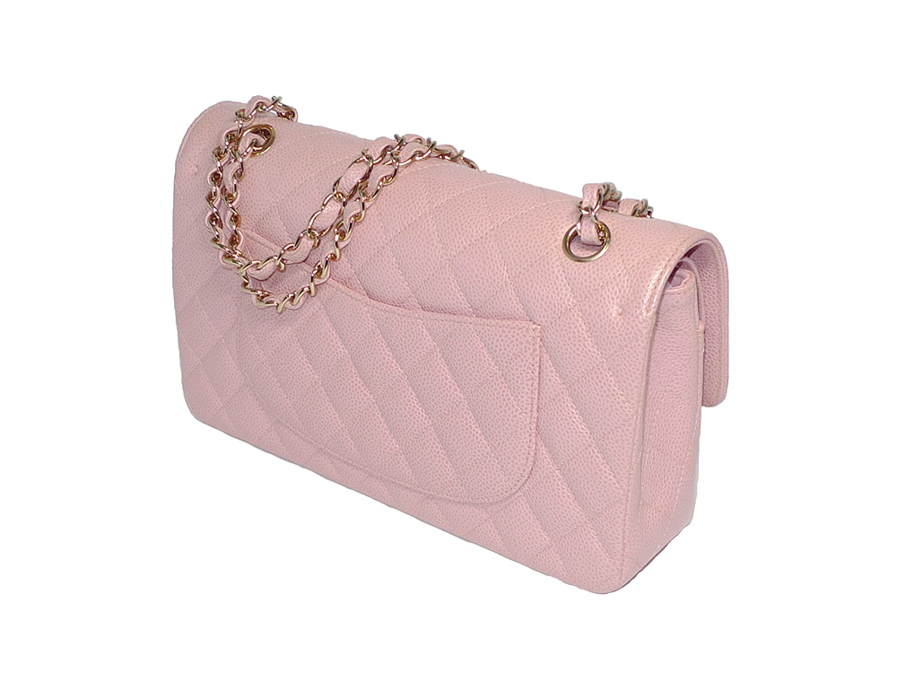 Chanel 8656600 Pink Caviar Medium Flap Gold Hardware-31167