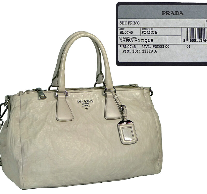 Prada BL0743 Pomice Nappa Antique Shopping w Strap-0