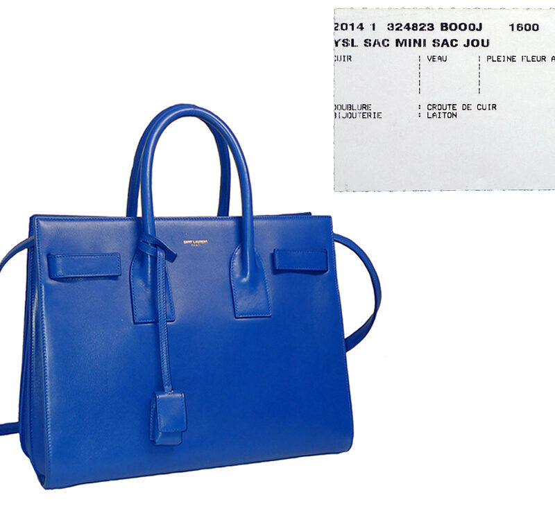 Saint Laurent Classic Small Sac De Jour bag In Royal Blue LeatherI-0