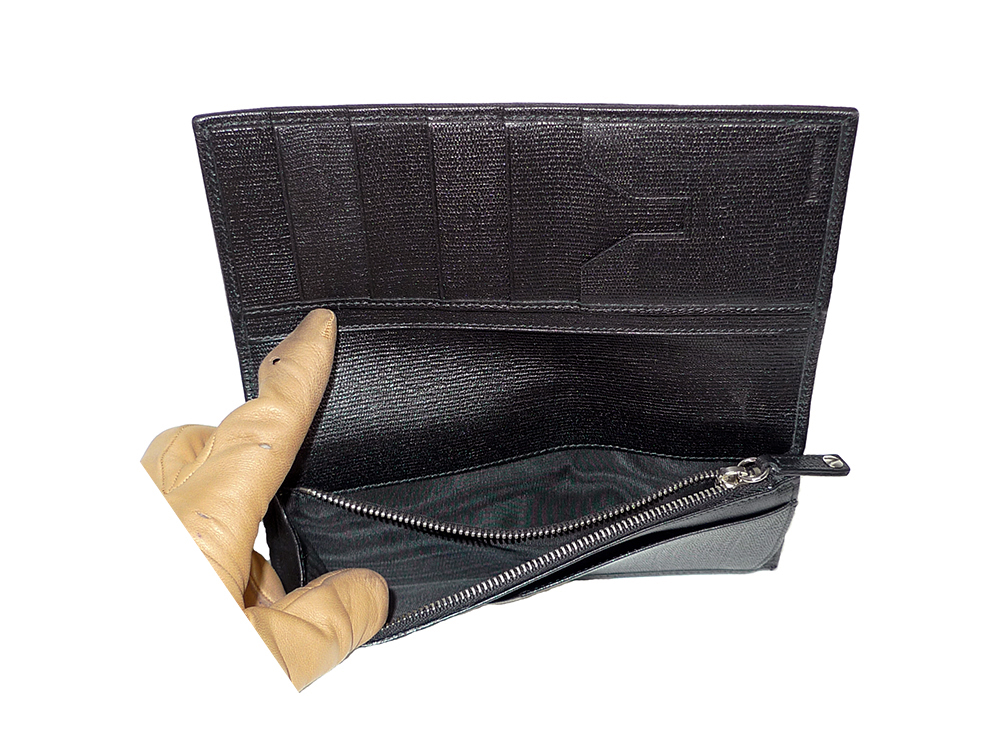 Yves Saint Laurent 247455 Y Cone Mini Tweed Long Bifold Wallet -31181