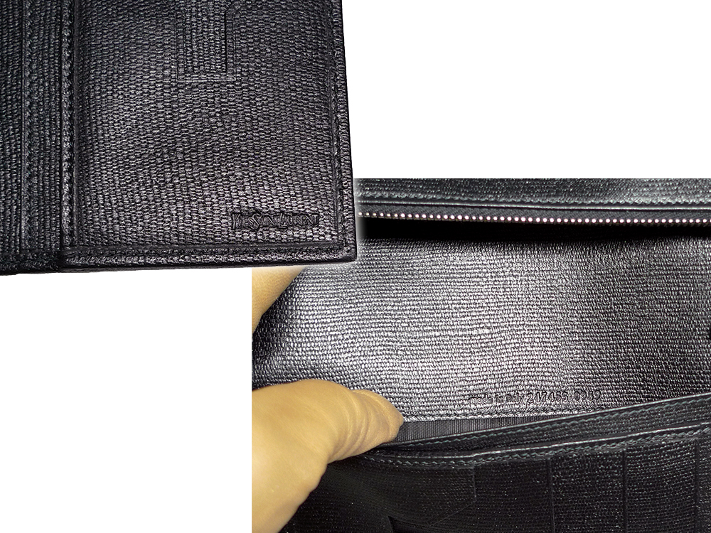 Yves Saint Laurent 247455 Y Cone Mini Tweed Long Bifold Wallet -31177