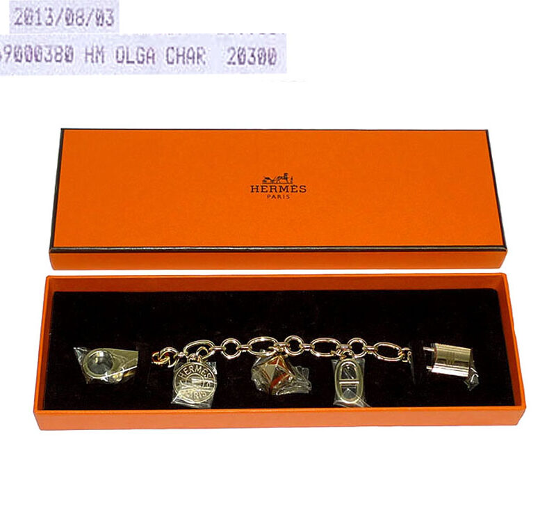 Hermes Olga Berma-Brass Gold Bag Charm-0