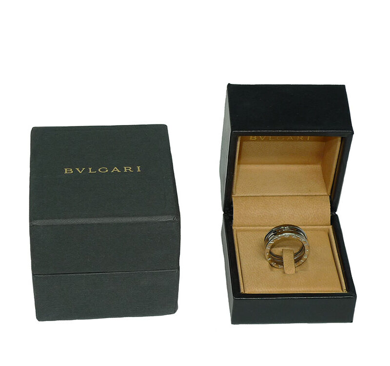 Bvlgari Silver 725 Size 54 Tri Ring -0
