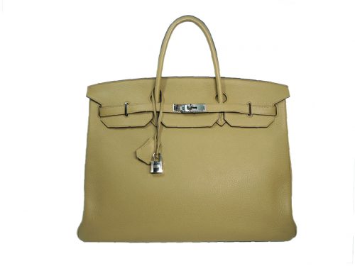 Hermes Birkin 40 Poussiere (Dust) L Togo Stamp Palladium Hardware-0