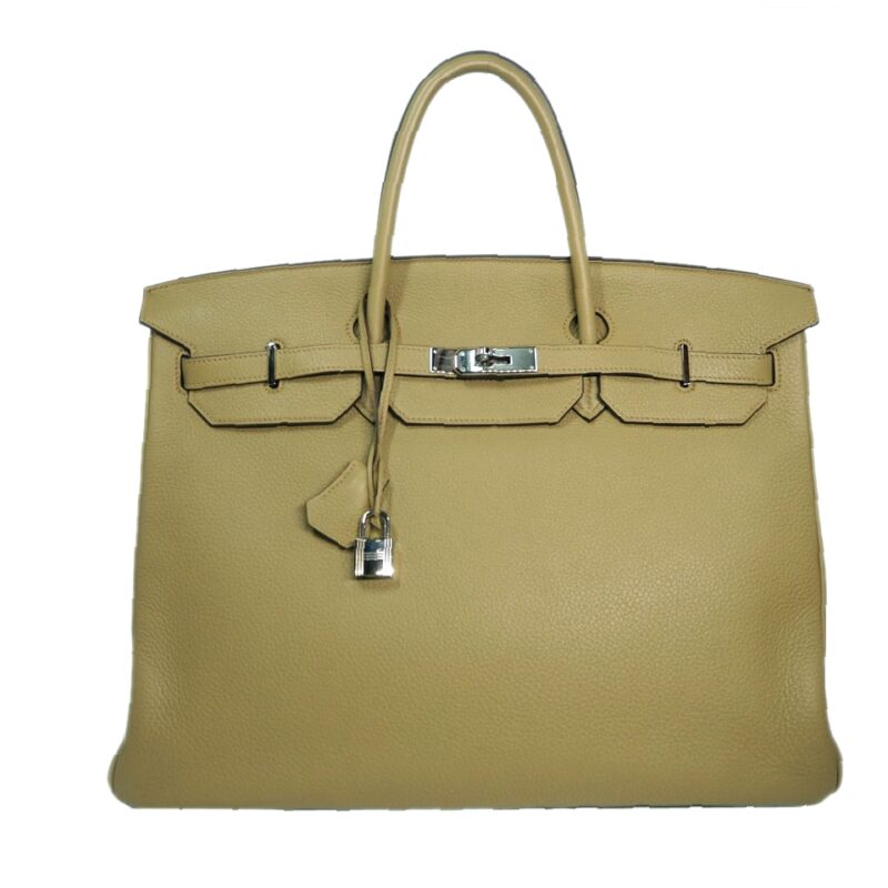 Hermes Birkin 40 Poussiere (Dust) L Togo Stamp Palladium Hardware-0