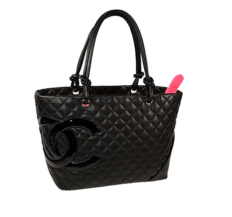 Chanel 11923260 Quilted Cambon Black x Black Large Shopping Tote-0