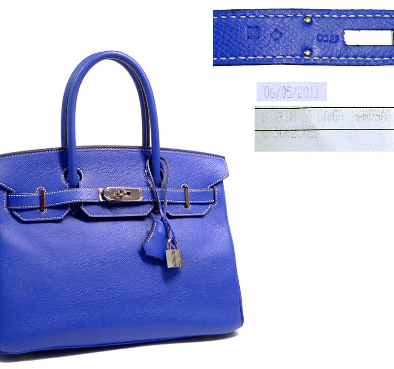 Hermes Candy Birkin 30 Epsom Electric Blue/ Mykonos O Stamp Palladium Hardware-0