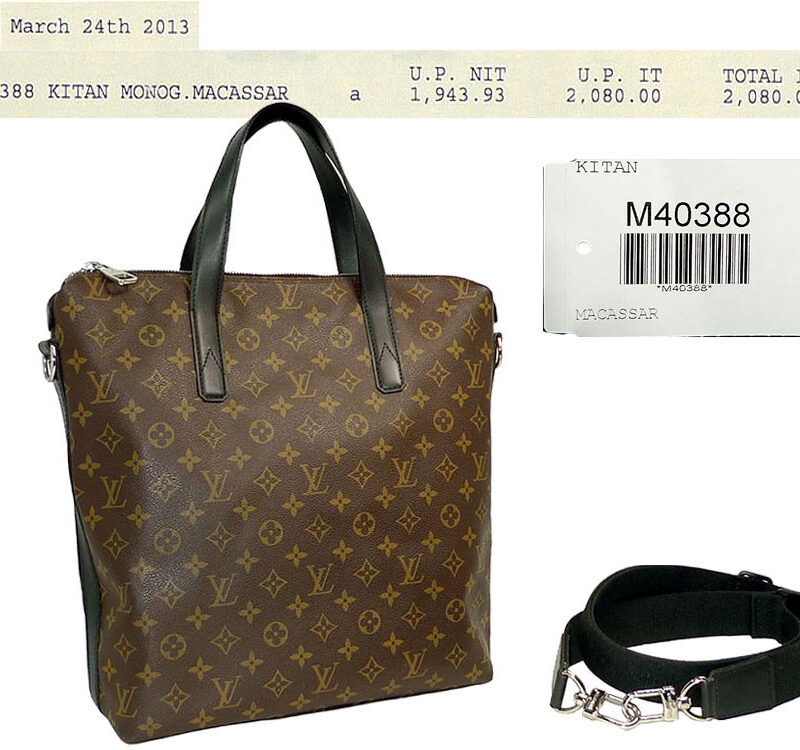 Louis Vuitton M40388 Monogram Macassar Kitan w Strap Messenger / Tote Travel Luggage -0