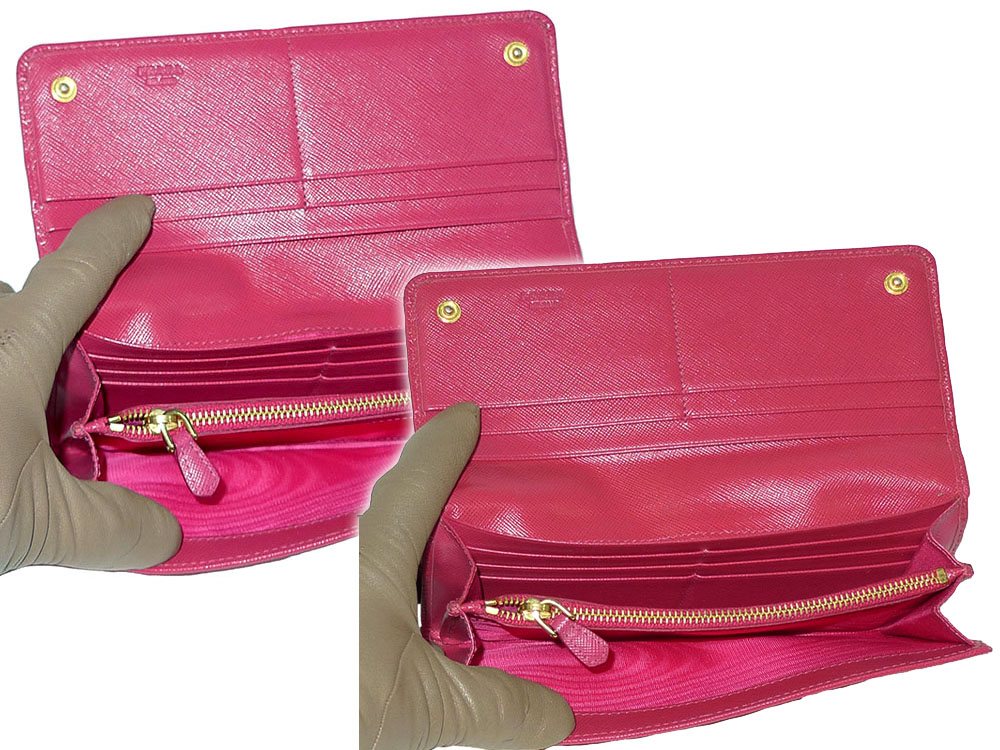 Prada 1M1132 Saffiano Fiocco Peonia Bow Long Wallet-32088