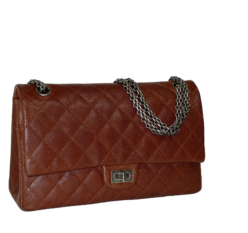 Chanel 14192924 Espreeso Brown Distressed Reissue 255 Medium Ruthenium Hardware-0
