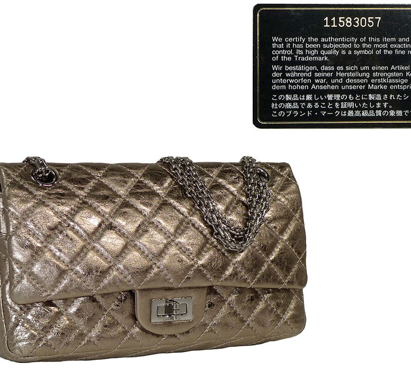 Chanel 11583057 Reissue 255 Metallic Bronze Small Ruthenium Hardware-0