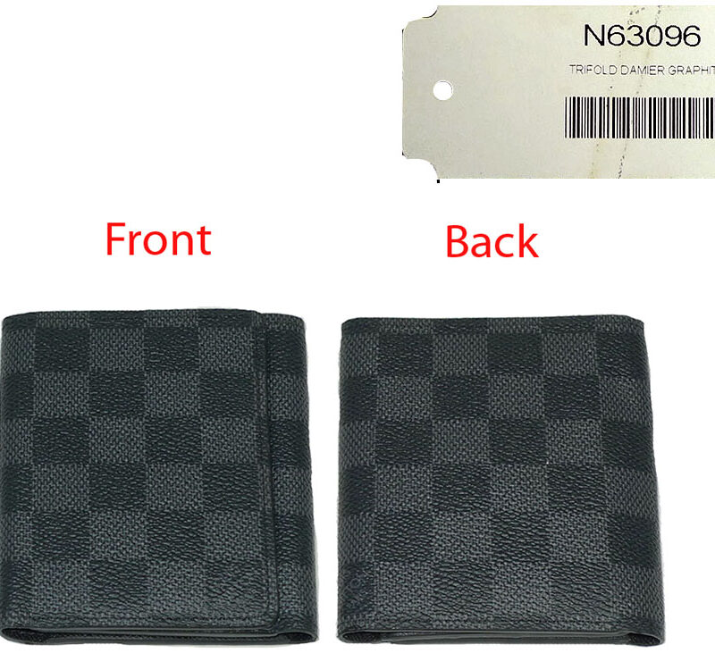 Louis Vuitton N63096 Damier Graphite Tri-fold Wallet-0