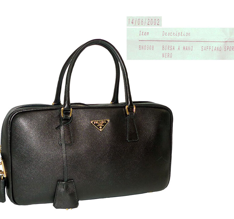 Prada BN0308 Black Saffiano Sports Leather Shopping Rectangle Small Tote-0