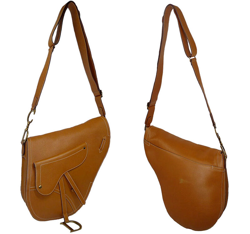 Dior Brown Calf Leather Saddle Messenger Unisex Large-0