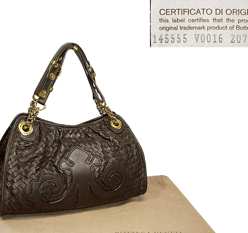 Bottega Veneta 145555 Brown Limited Flowers Woven Intrecciato Tote-0
