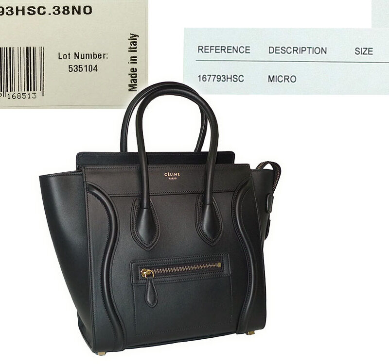 Celine 167793HSC.38NO Black Micro Luggage Tote-0