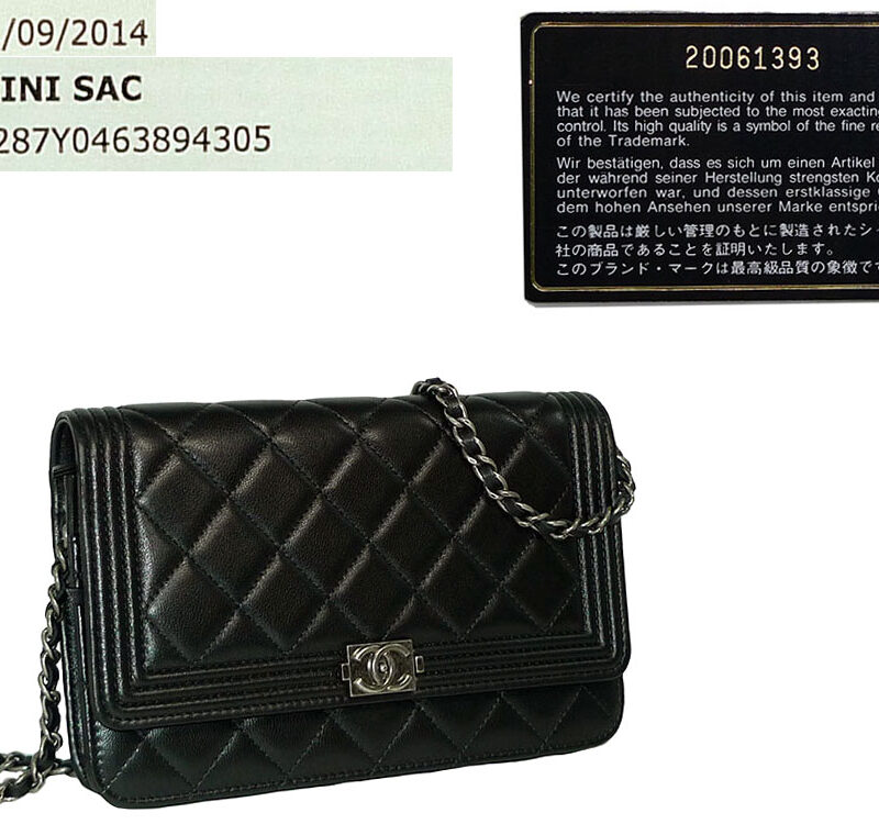 Chanel 20061393 Black Boy Chanel Wallet on Chain with Ruthenium Hardware-0