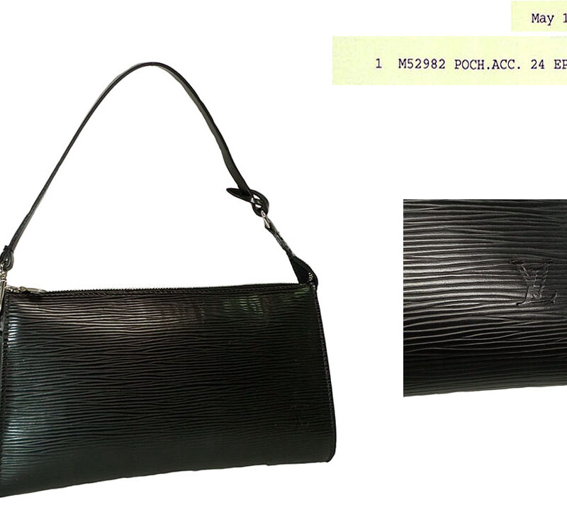 Louis Vuitton M52982 Black Epi Pochette (AR0182)-0
