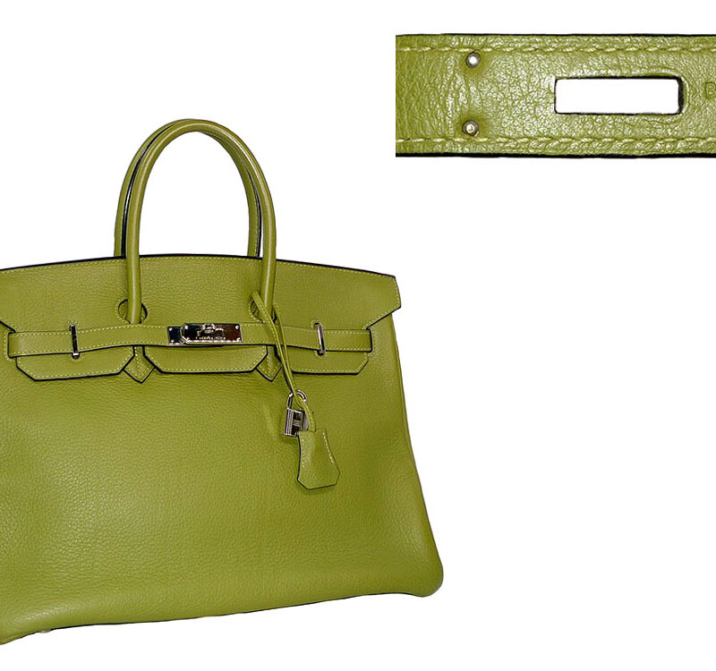 Hermes Birkin 35 Vert Anis Togo Leather H Stamp Palladium Hardware-0