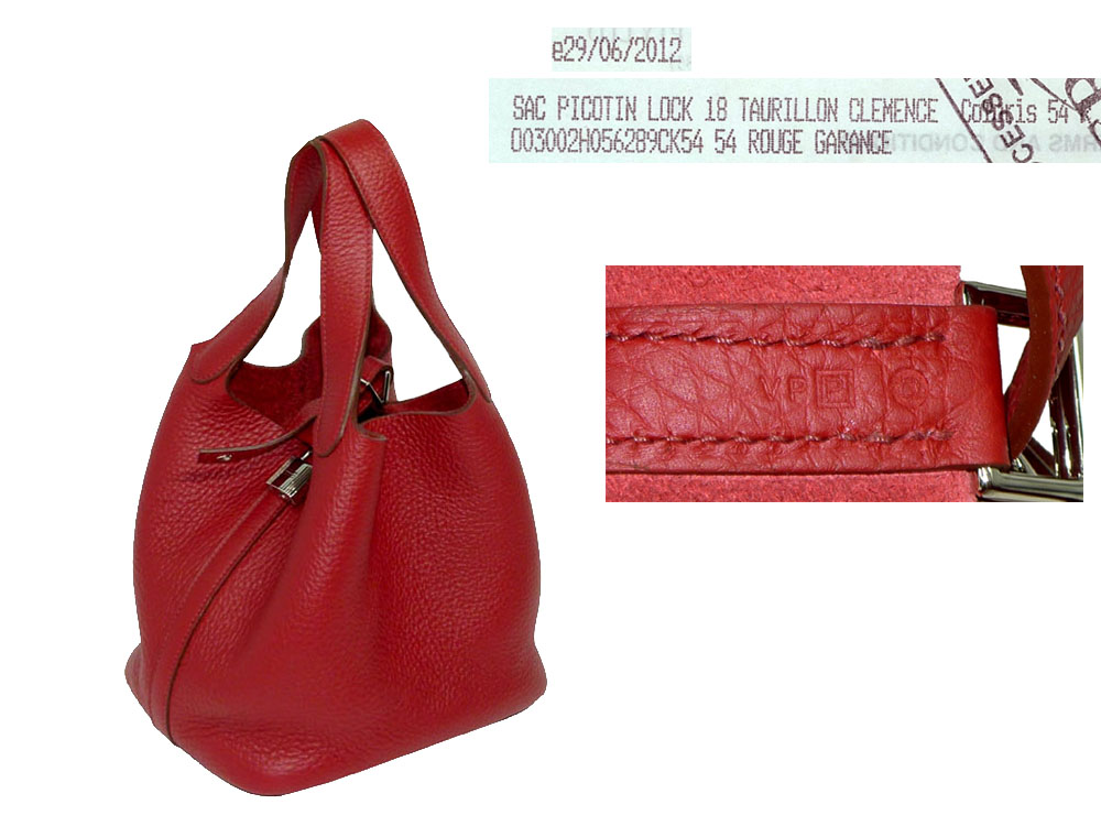 Hermes Picotin PM Rouge Garang in 'P' Stamp Clemence Leather-0