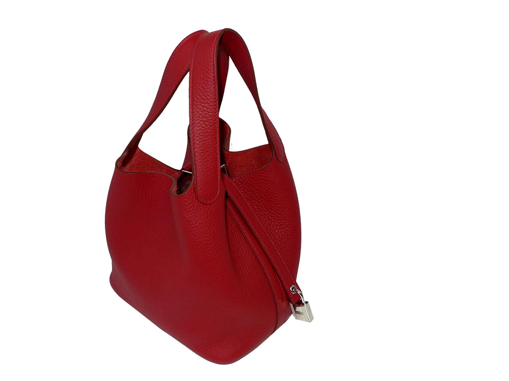 Hermes Picotin PM Rouge Garang in 'P' Stamp Clemence Leather-32416