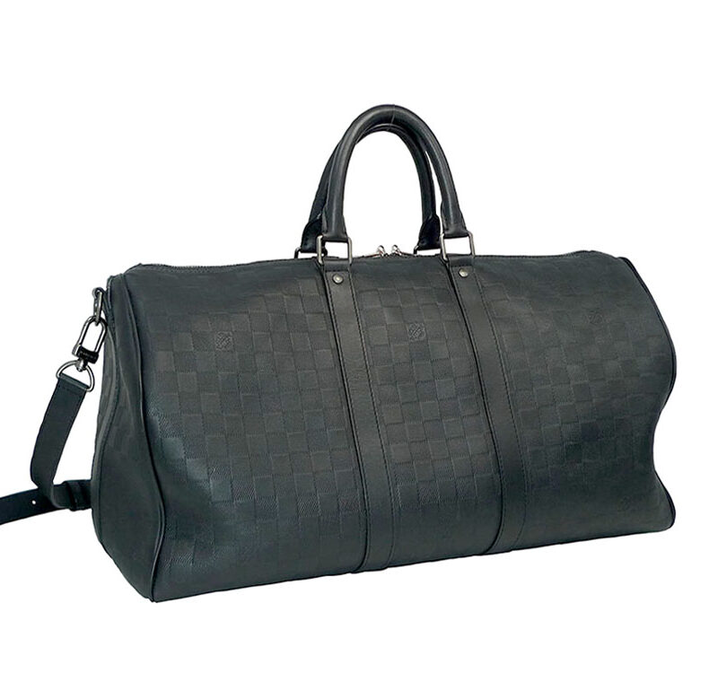 Louis Vuitton N41145 Keepall Bandouliere 45 Damier Infini, Black Onyx Keepall 45 w Strap-0