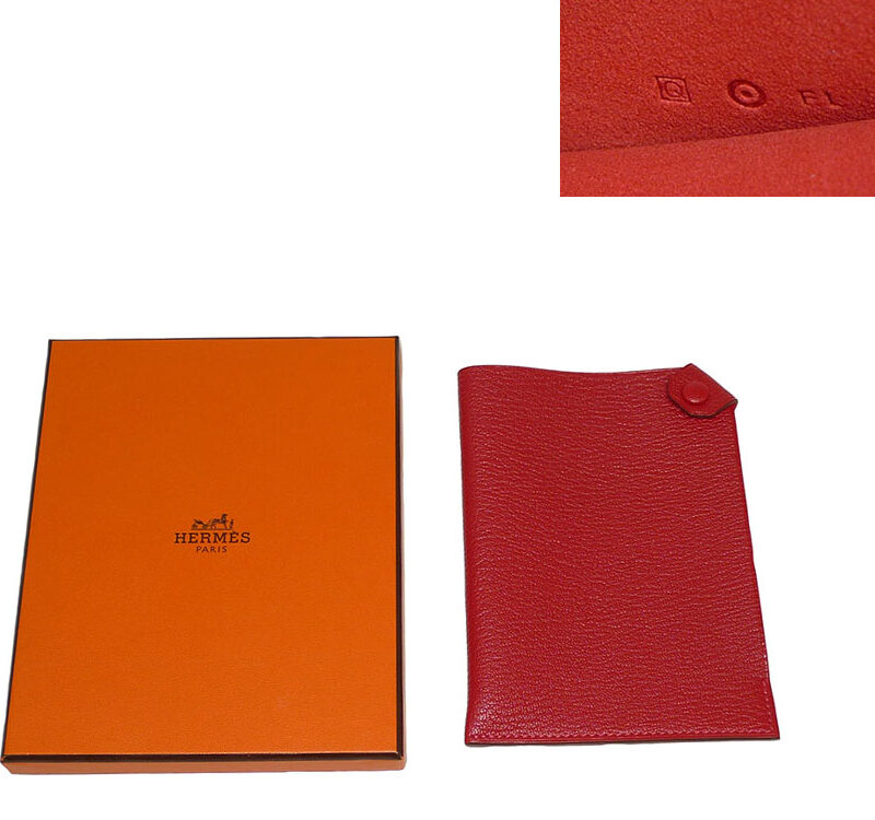 Hermes Rouge Casaque Passport Cover Q Stamp-0