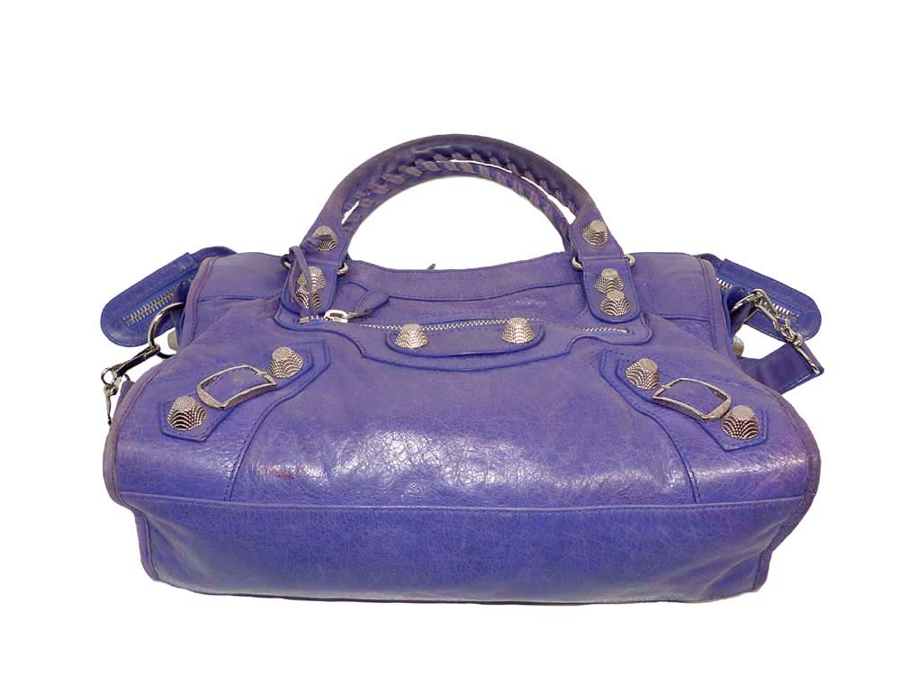 Balenciaga 173084 City Bleu Lavande Giant Silver Hardware-32657