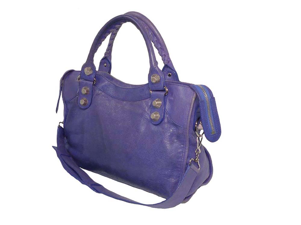 Balenciaga 173084 City Bleu Lavande Giant Silver Hardware-32659
