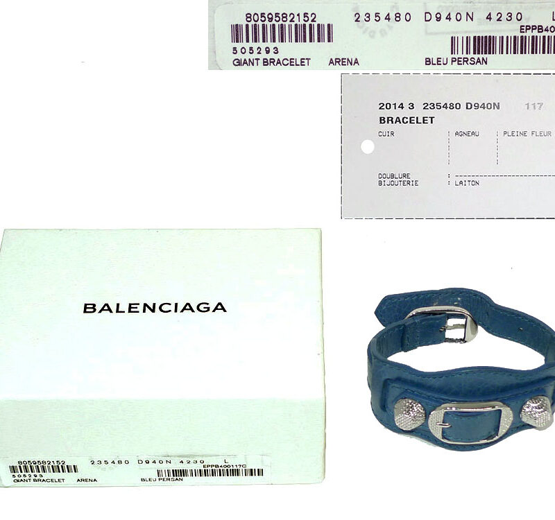 Balenciaga 235480 Blue Giant Hardware Bracelet-0