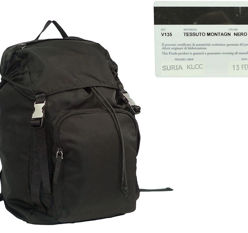 Prada V136 BlackTessuto Montagn Backpack Large-0