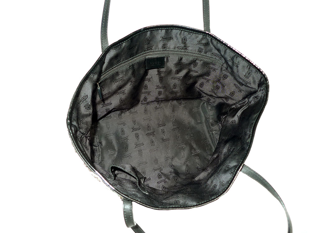Gucci 211976 Black Patent GG Jolie Small Tote-32692