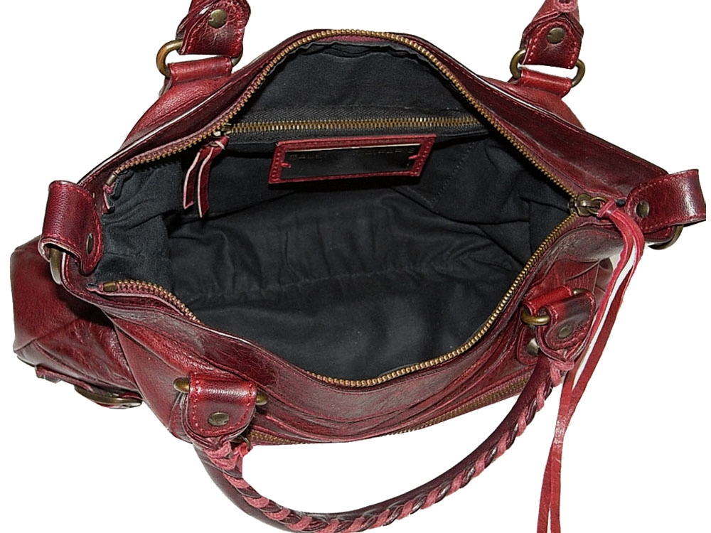 Balenciaga 103208 Burgundy Classic Motocycle Lambskin "The First" Bag-36955