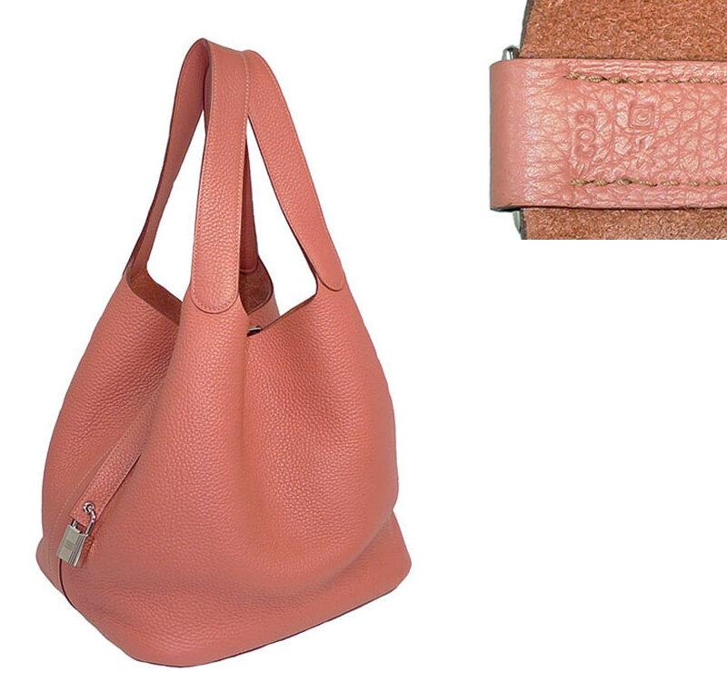 Hermes Picotin GM Lock 26 cm Rose Tea Clemence Q Stamp-0
