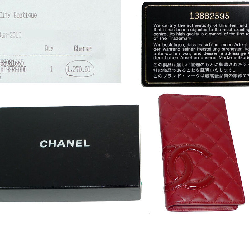 Chanel 13682595 Red/ Red Cambon Long Wallet-0