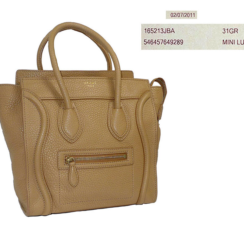 Celine 167793GFL Micro Luggage Camel Leather-0