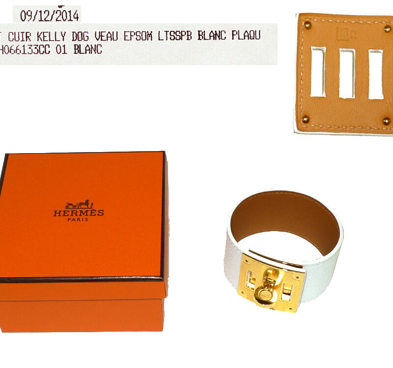Hermes Kelly Dog white Epsom Gold Hardware R Stamp-0