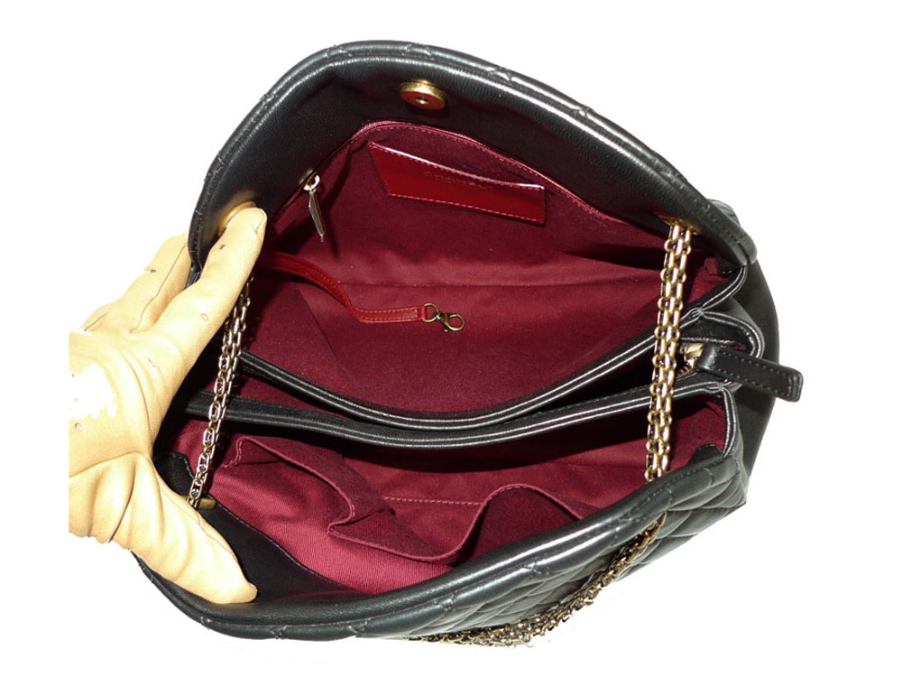Chanel 15199150 Black Lambskin Mademoiselle Medium Bowling Tote with Gold Hardware-32848