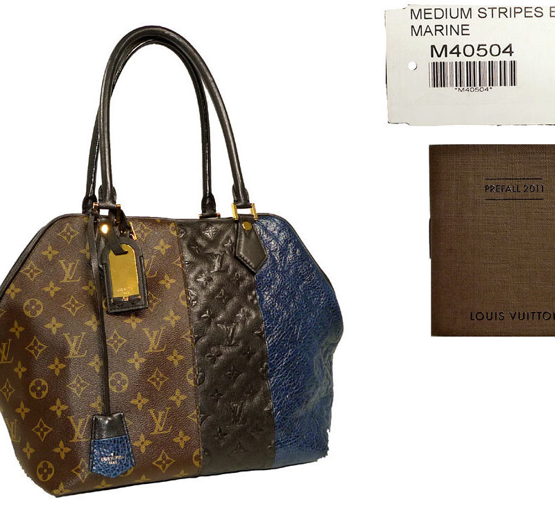 Louis Vuitton M40504 Pre-Fall 2011 Marine Medium Stripes Bag-0