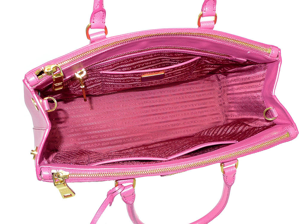 Prada Fuxia BN2274 Saffiano Lux Medium Tote w Strap-33208