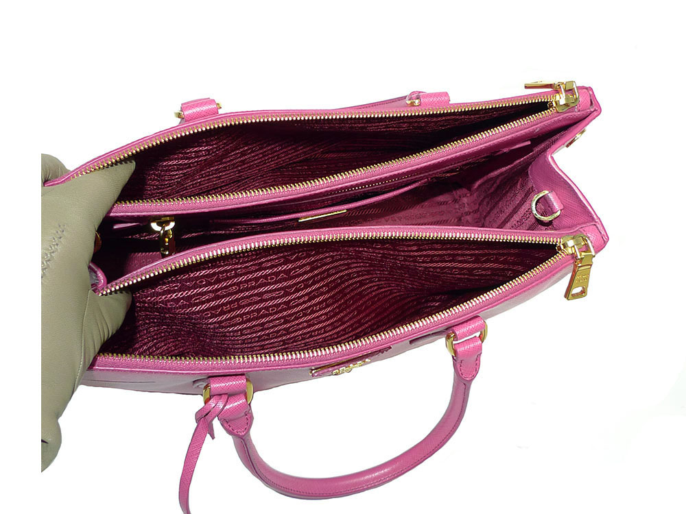 Prada Fuxia BN2274 Saffiano Lux Medium Tote w Strap-33205