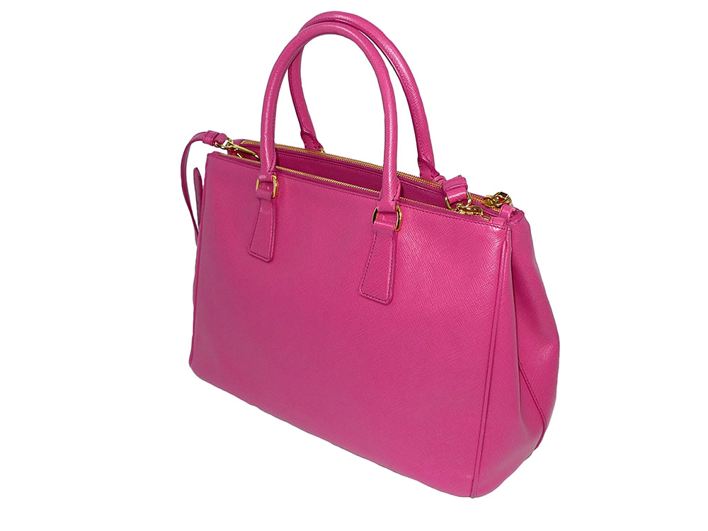 Prada Fuxia BN2274 Saffiano Lux Medium Tote w Strap-33206