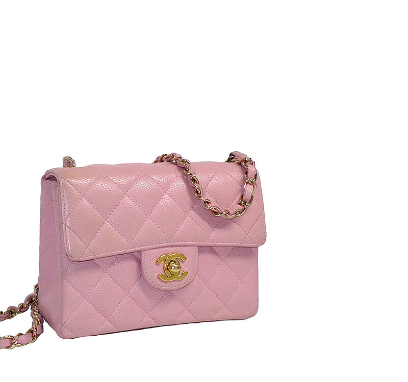 Chanel Pink Caviar Mini Classic Tote Gold Hardware-0